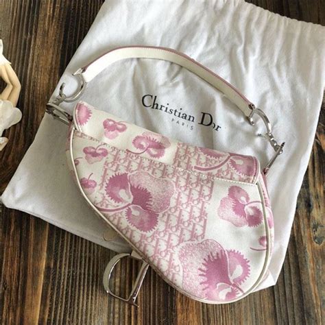 vintage dior pink bag|second hand dior saddle bag.